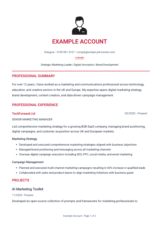 Academic template – PDF preview